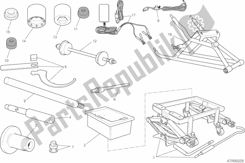 Tutte le parti per il 01c - Strumenti Di Servizio Per Officina del Ducati Superbike 1299 Superleggera 2017